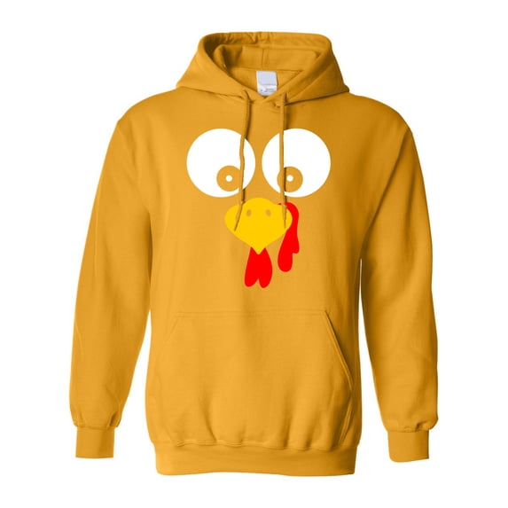 Adult Turkey Face Funny Thanksgiving Costume Sweatshirt Hoodie