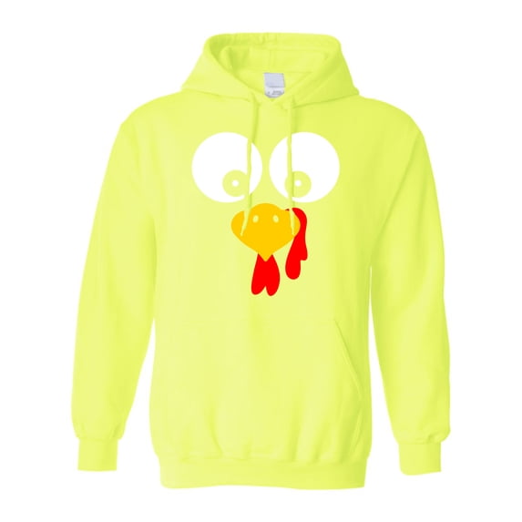 Adult Turkey Face Funny Thanksgiving Costume Sweatshirt Hoodie