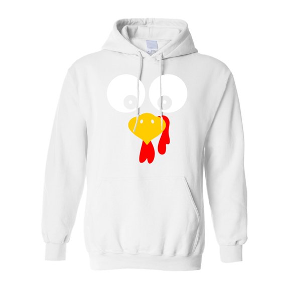 Adult Turkey Face Funny Thanksgiving Costume Sweatshirt Hoodie