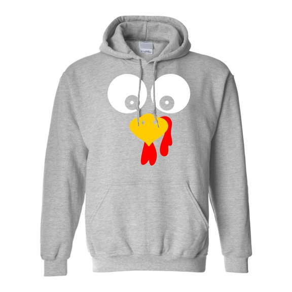 Adult Turkey Face Funny Thanksgiving Costume Sweatshirt Hoodie