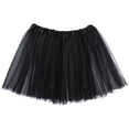 thumbnail image 1 of Adult Tutu Skirt, Classic Elastic 3 Layer Tulle Tutu for Women and Teens - Black, 1 of 4