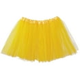 thumbnail image 1 of Adult Tutu Skirt, Classic Elastic 3 Layer Tulle Tutu for Women and Teens - Yellow, 1 of 4