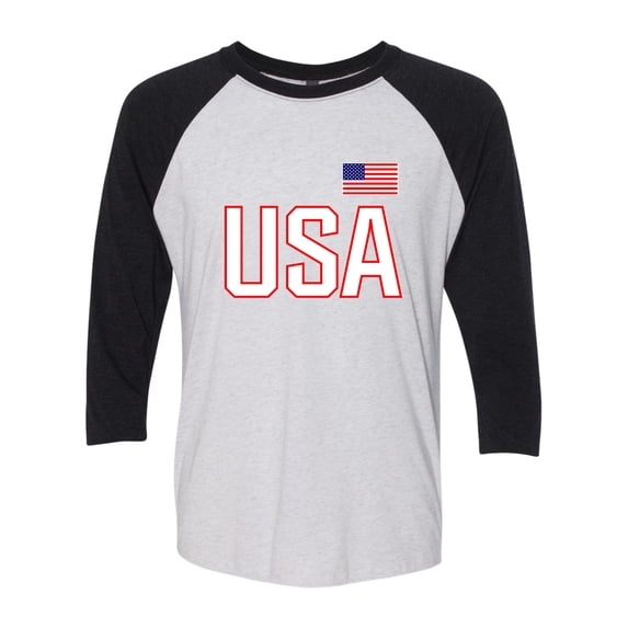 Adult USA National Pride 3/4 sleeve T-Shirt