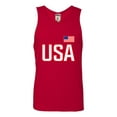 thumbnail image 1 of Adult USA National Pride Sleeveless Tank Top Cotton T-Shirt, 1 of 1