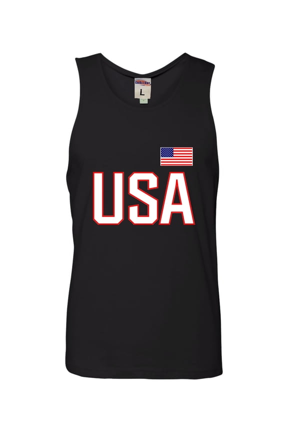 Adult USA National Pride Sleeveless Tank Top Cotton T-Shirt