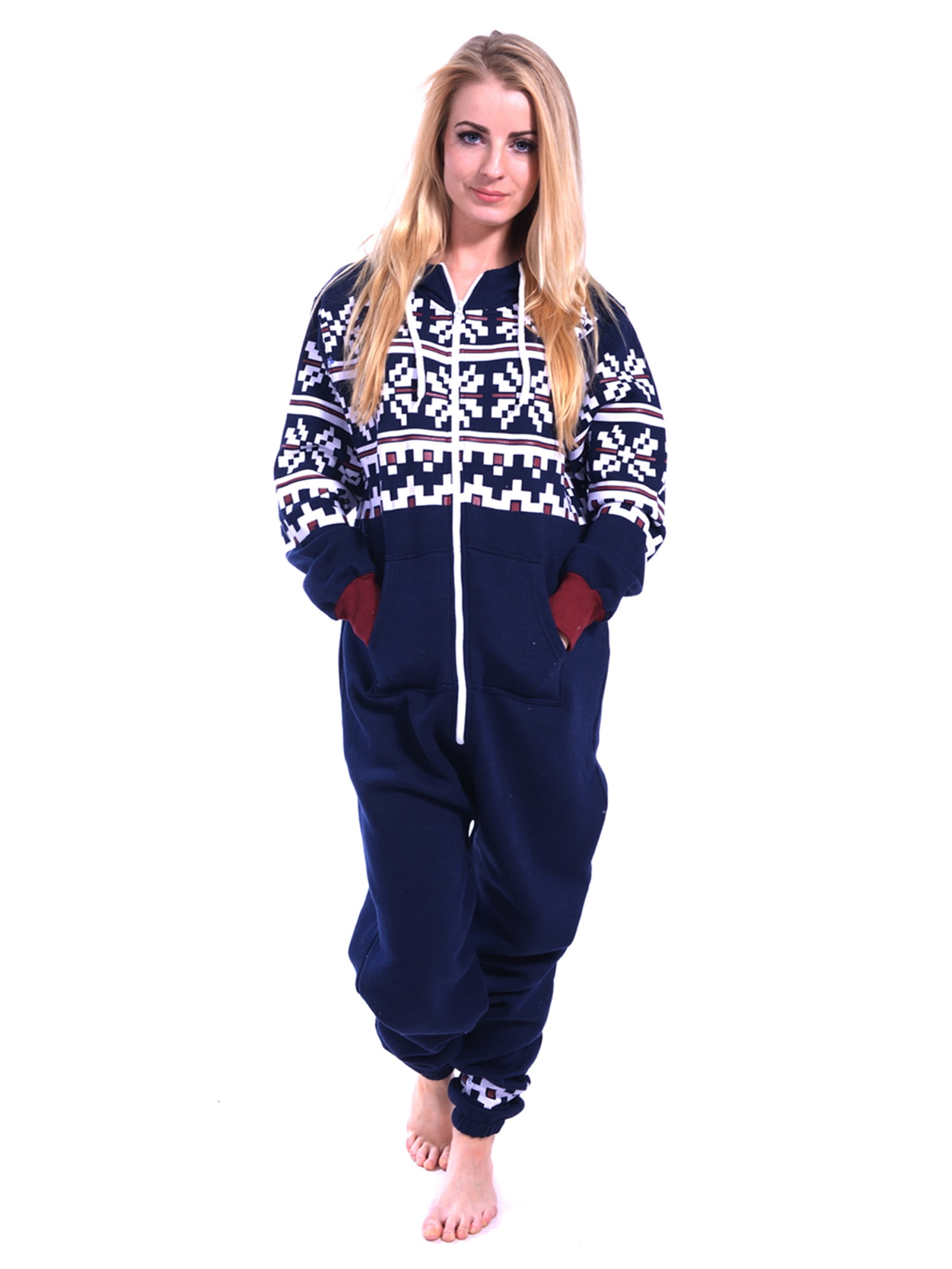 Adult Union Suit pajamas Sleepwear for Women One Piece Pajama Ladies