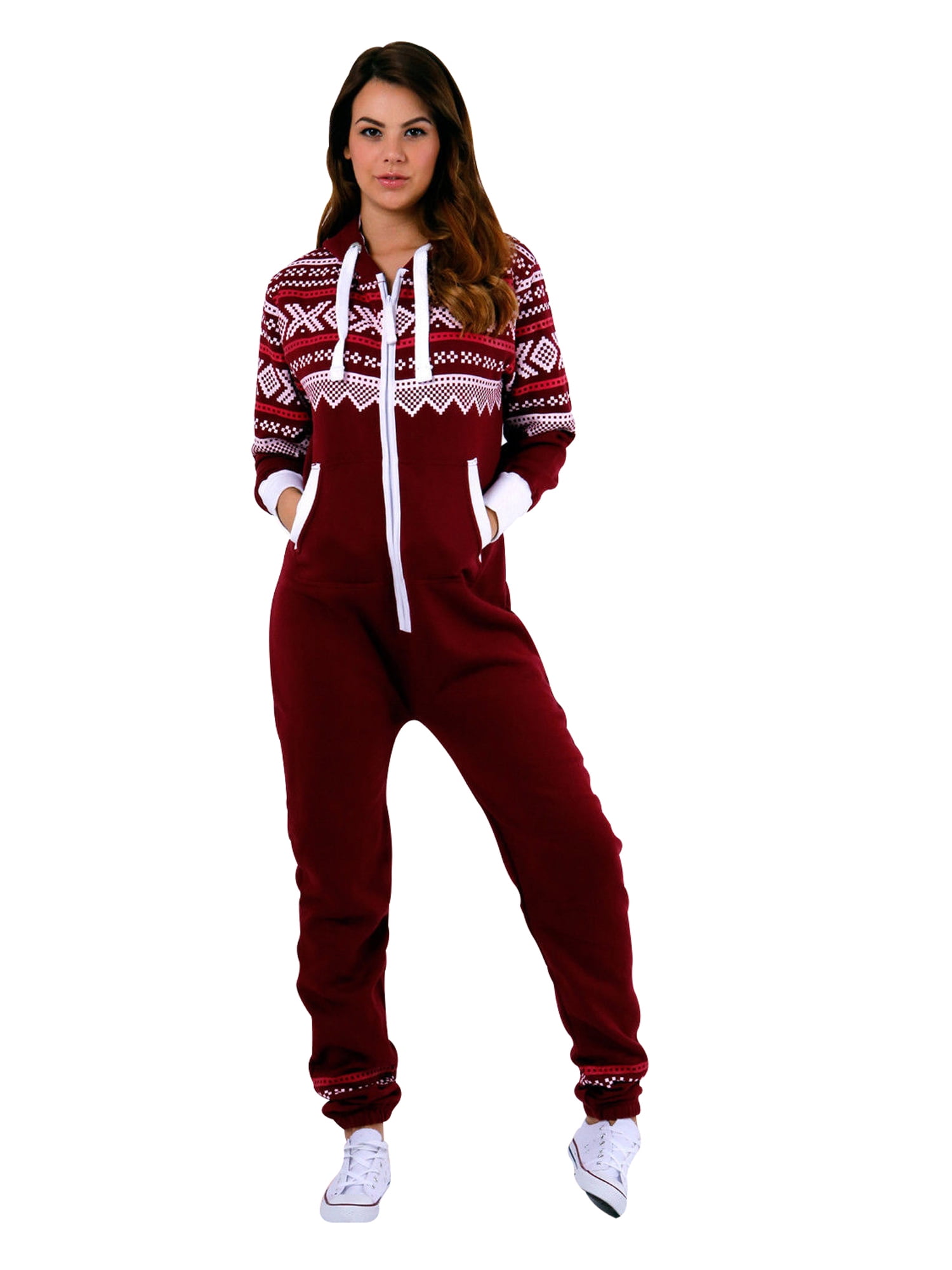 Adult Union Suit pajamas Sleepwear for Women One Piece Pajama Ladies