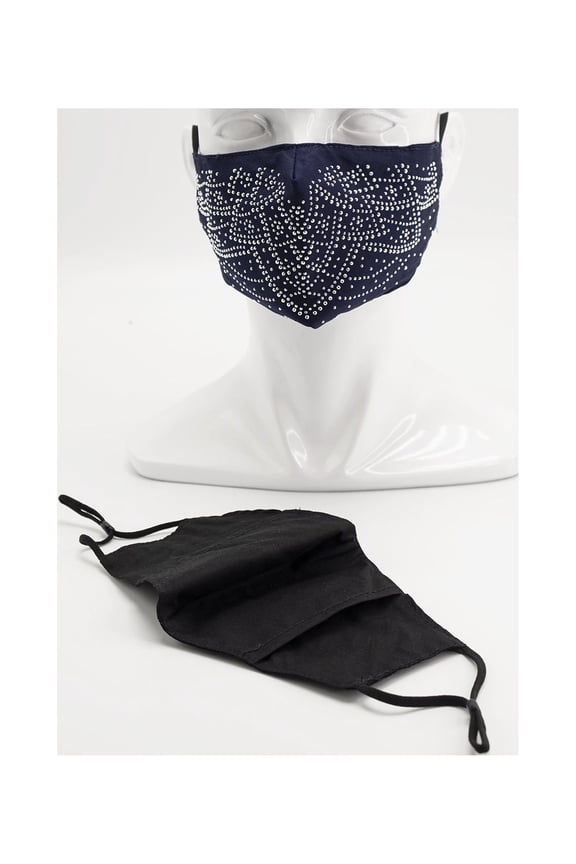 Adult Unisex 2PC Stone/Solid Face Mask