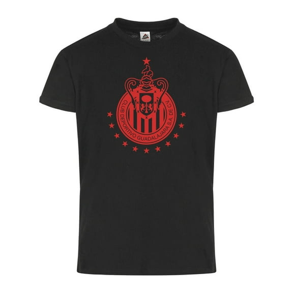 Adult Unisex Chivas de Guadalajara Cotton Tee Shirt | Liga MX - Black/Red - 2X-Large