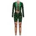 thumbnail image 1 of Adult Unisex Jumpsuit, Funny Festival Style Long Sleeve Mock Neck Romper, Women/Men Long Pants Slim-Fit Jumpsuit, 1 of 6