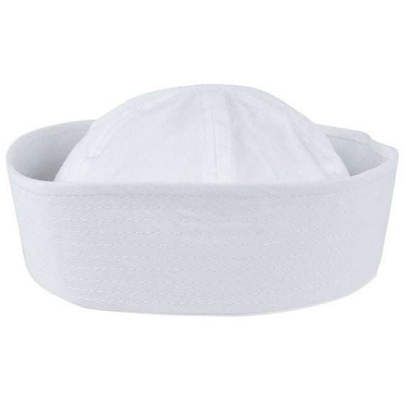 Adult Unisex Navy White Sailor Hat XL