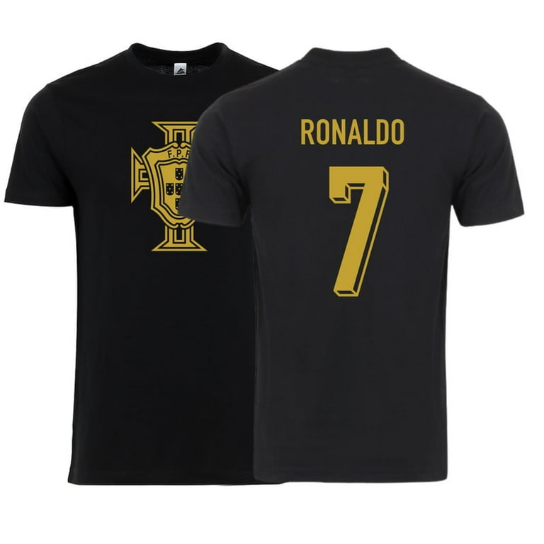 Adult Unisex Portugal Soccer T-Shirt – Ronaldo #7 Front Back