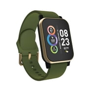 Adult Unisex Silicone iTECH Fusion 2 S Smartwatch Compatible with iPhone and Android (Olive)