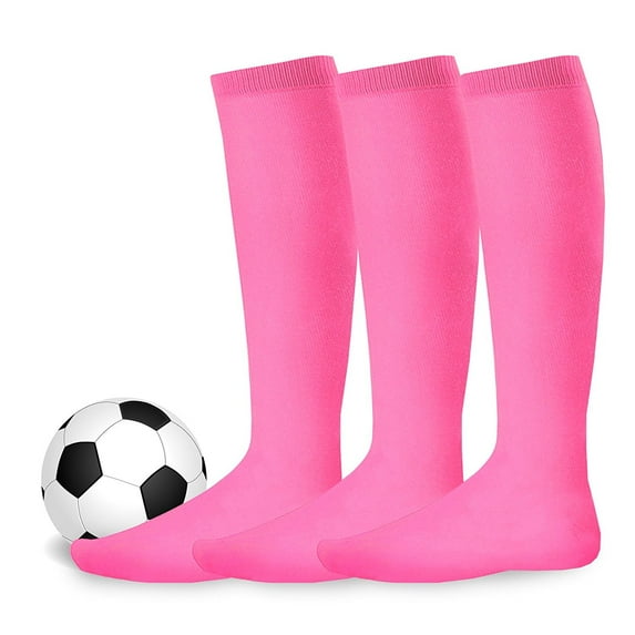 Adult Unisex Soccer Team Sports Cushion Acrylic Socks 3 Pair 9-11 Women Hot Pink