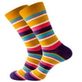 thumbnail image 1 of Adult Unisex Stripe Stripe Colorful Street Personality Medium Socks, 1 of 3