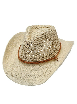 Sunisery Women Men Vintage Western Cowboy Hats Retro Feather
