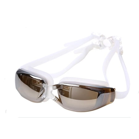 Adult Unisex Swim Goggles with UV Protection - Anti-Fog, Mirror Coated Lenses, Leak-Free Design, Including Protective Case TIKA