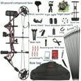 thumbnail image 1 of Adult Universal Compound Bow Set, 30-60 lbs Adjustable Aluminum Alloy Right-Hand Outdoor Archery Compound Bow, 1 of 5