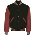 thumbnail image 1 of Adult Varsity Jacket, Black & Scarlet - Extra Large, 1 of 1