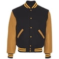 thumbnail image 1 of Adult Varsity Jacket, Dark Navy & Light Gold - Extra Small, 1 of 1