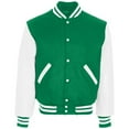 thumbnail image 1 of Adult Varsity Jacket, Kelly & White - Extra Large, 1 of 1