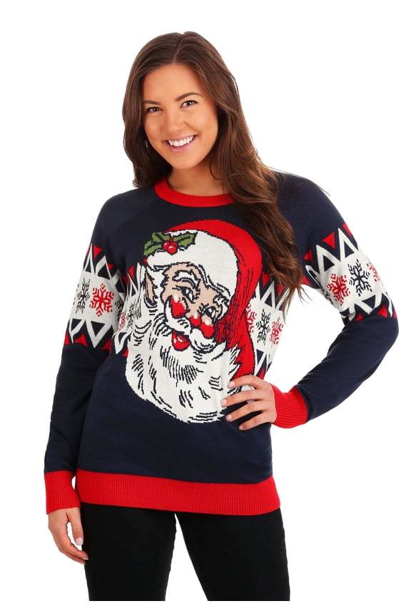 Adult Vintage Santa Unisex Ugly Christmas Sweater
