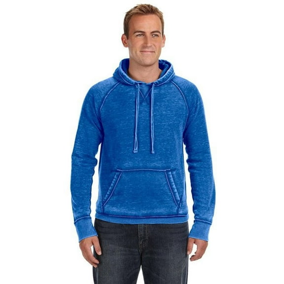 Adult Vintage Zen Fleece Pullover Hooded Sweatshirt - ROYAL - XL