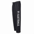 thumbnail image 1 of Adult Volleyball Black Sweatpants (White, Adult X-Large), 1 of 1