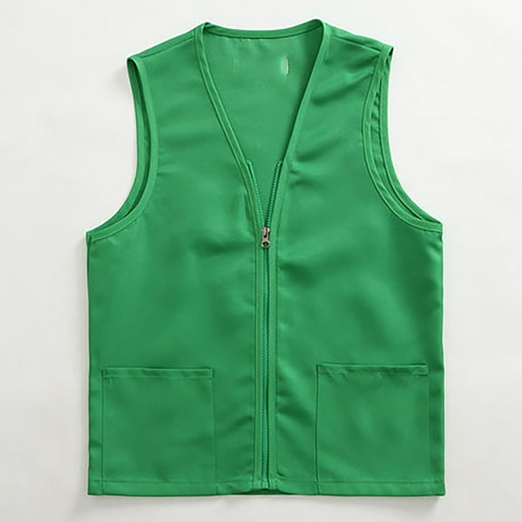Adult Volunteer Activity Vest Supermarket Uniform Vests Clerk Workwear Work Vest Event Apron Vests Green M