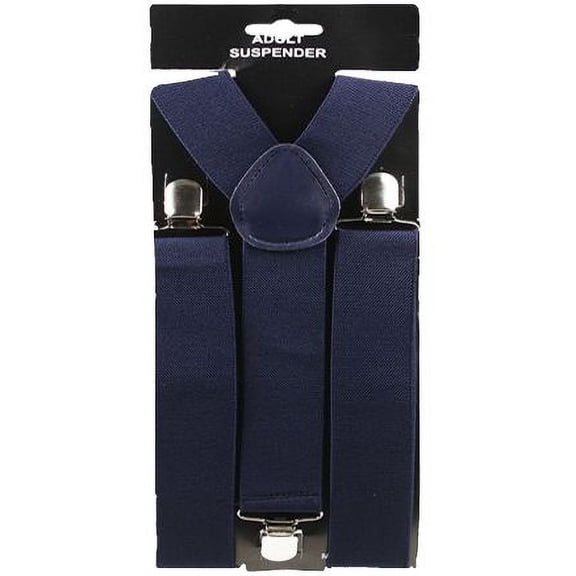 Adult WIDE NAVY 1.5 inch Suspenders for Wedding Prom Party Adjustable
