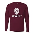 thumbnail image 1 of Adult WWJD What Would Jason Do? Funny Horror Movie Long Sleeve T-Shirt, 1 of 1