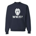 thumbnail image 1 of Adult WWJD What Would Jason Do? Funny Horror Movie Sweatshirt Crewneck, 1 of 1