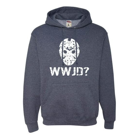Adult WWJD What Would Jason Do? Funny Horror Movie Sweatshirt Hoodie