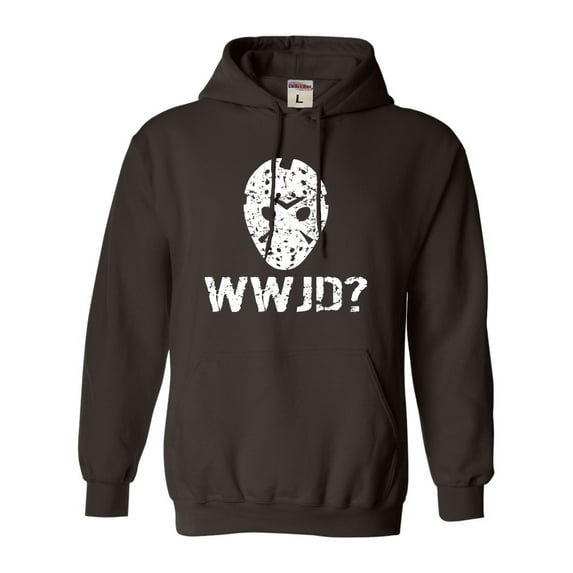 Adult WWJD What Would Jason Do? Funny Horror Movie Sweatshirt Hoodie