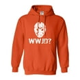 thumbnail image 1 of Adult WWJD What Would Jason Do? Funny Horror Movie Sweatshirt Hoodie, 1 of 1