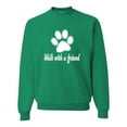 thumbnail image 1 of Adult Walk With A Friend Dog Lovers Pet Lovers Sweatshirt Crewneck, 1 of 1