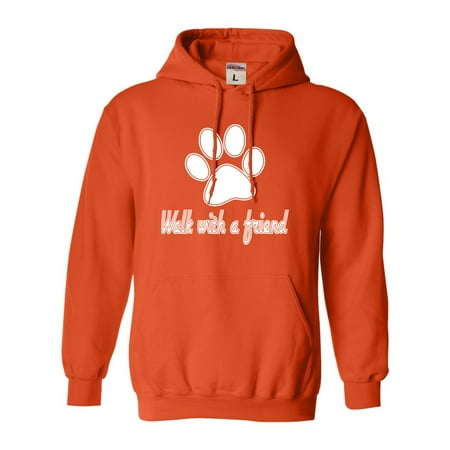Adult Walk With A Friend Dog Lovers Pet Lovers Sweatshirt Hoodie