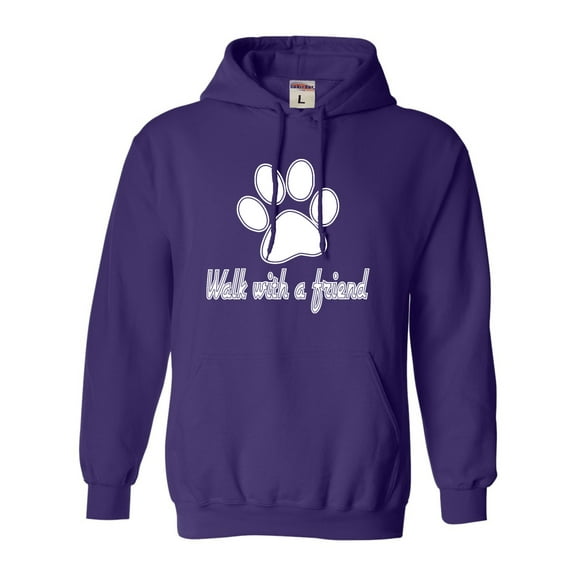 Adult Walk With A Friend Dog Lovers Pet Lovers Sweatshirt Hoodie