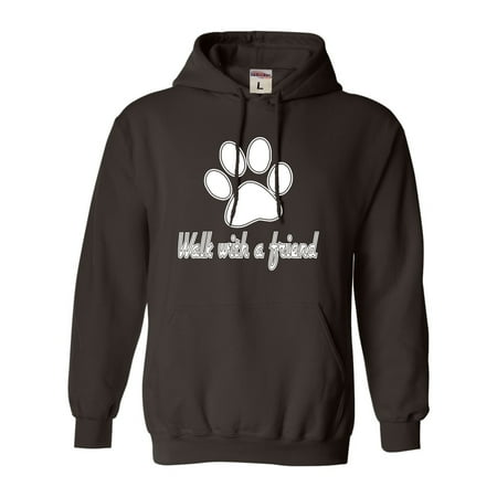 Adult Walk With A Friend Dog Lovers Pet Lovers Sweatshirt Hoodie