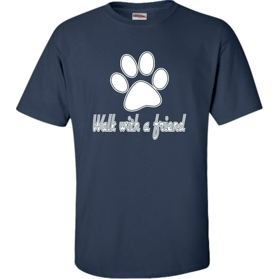 Adult Walk With A Friend Dog Lovers Pet Lovers T-Shirt