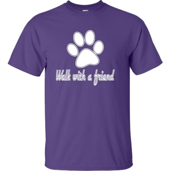 Adult Walk With A Friend Dog Lovers Pet Lovers T-Shirt