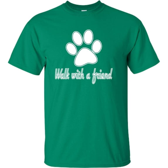 Adult Walk With A Friend Dog Lovers Pet Lovers T-Shirt
