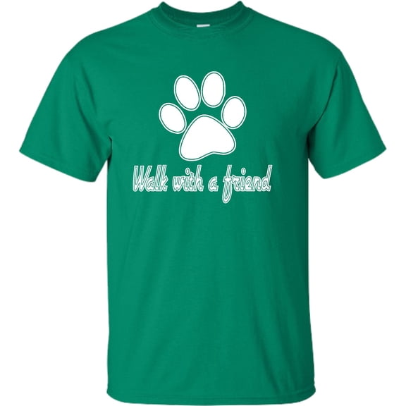 Adult Walk With A Friend Dog Lovers Pet Lovers T-Shirt