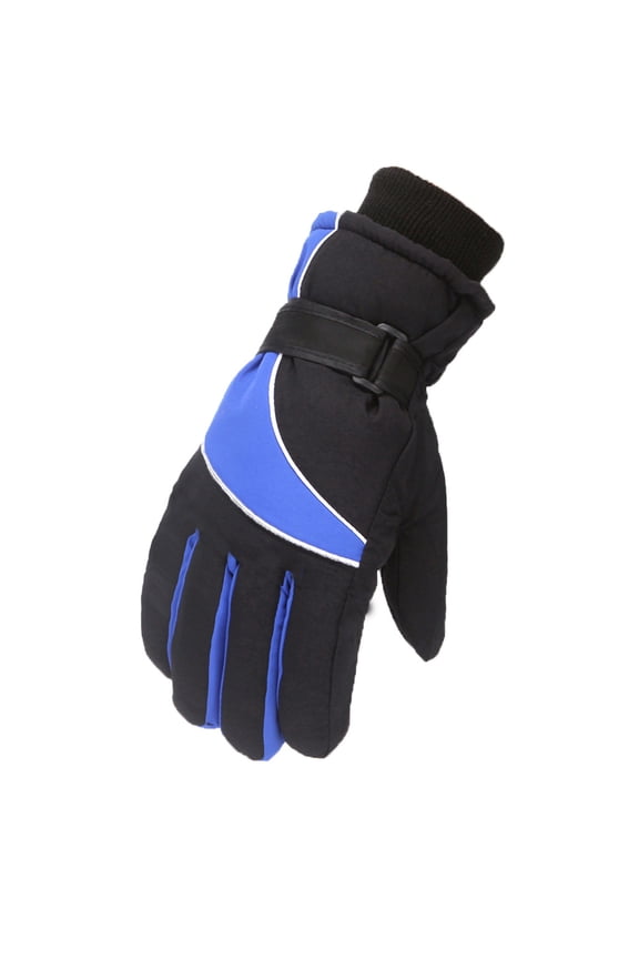 Adult Waterproof Ski Gloves, Winter Thermal Insulated Snow Gloves for Men and Women, Windproof Cold Weather Gloves, All-Weather Protection for Snowboarding and Outdoor Sports Blue