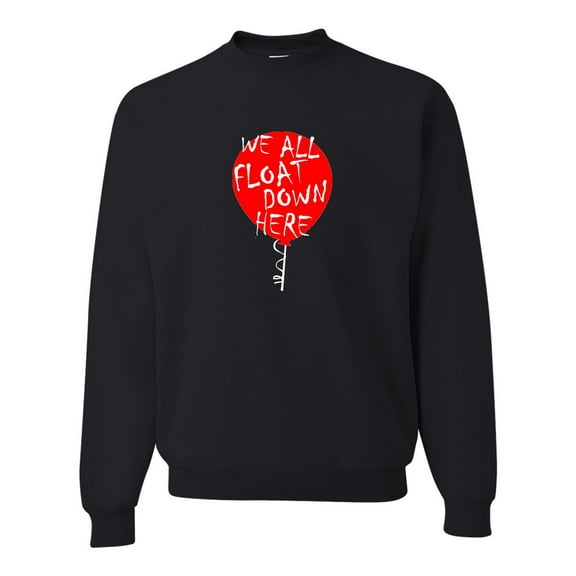 Adult We All Float Down Here Red Balloon Sweatshirt Crewneck