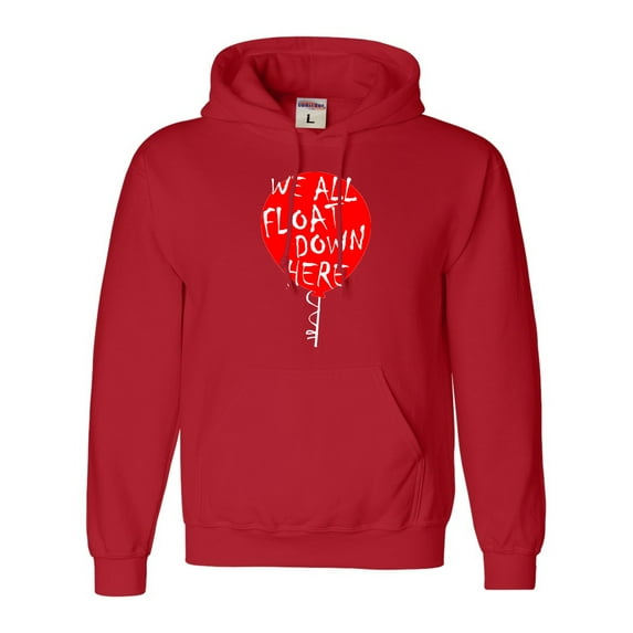 Adult We All Float Down Here Red Balloon Sweatshirt Hoodie