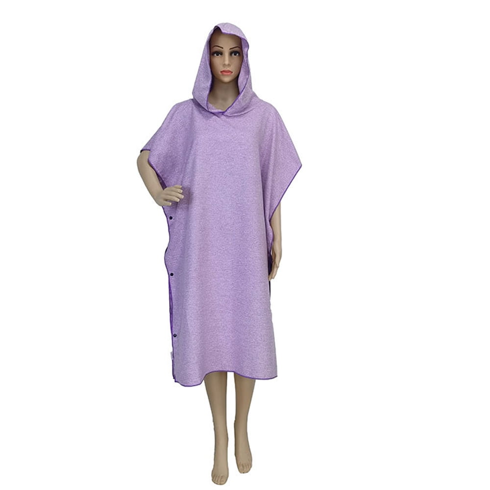 Adult Wearable Towel Robe with Hood QuickDrying Comfortable for Beach Hot Springs Fitness