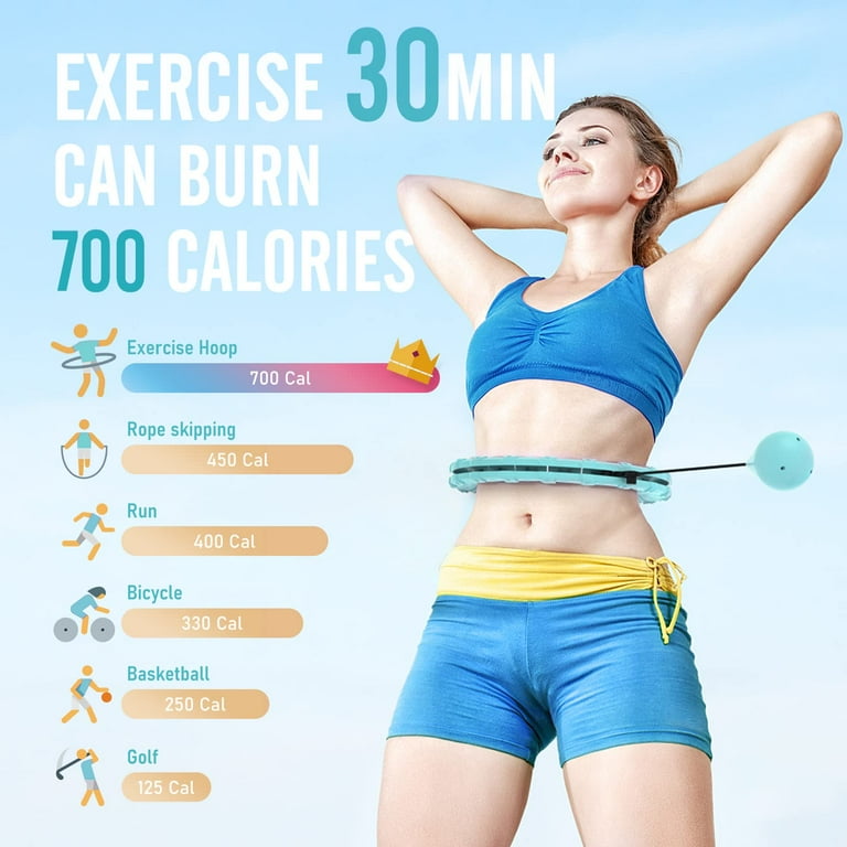 Adult Weighted Hula Hoop for Weight Loss Infinity Fitness Hoop Plus Size 47 Inch 24 Detachable Links Exercise Hoop for Women Walmart