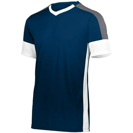 Adult Wembley Soccer Jersey - Navy, White & Graphite - 2XL