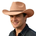 thumbnail image 1 of Adult Western Cowboy Hat Ethnic Style Fedora For Party Daily Leisure Matching Outfit Unisex Country Music Festival Prop, 1 of 4
